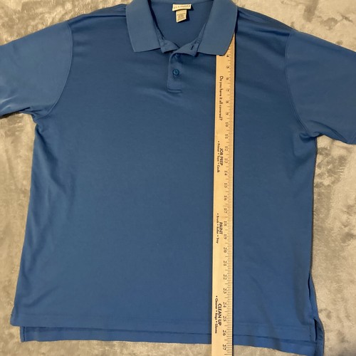 L.L. Bean Pima Cotton Polo Shirt - Large - Blue - Picture 3 of 7