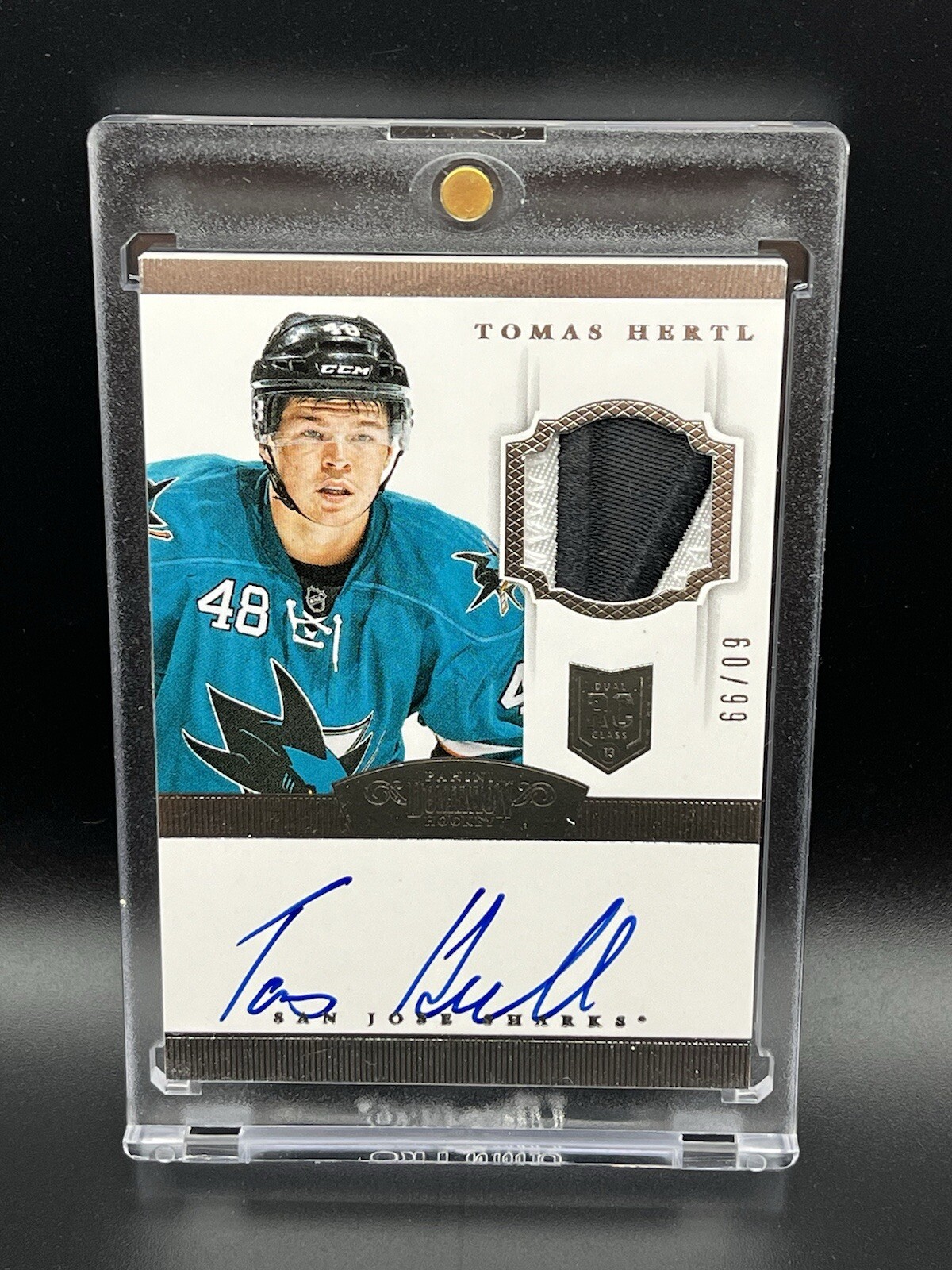 Tomas Hertl 2013-14 Panini Dominion Hockey Rookie Patch Auto /99 #205 RPA RC