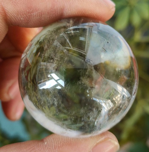 124g NATURAL SMOKY QUARTZ CRYSTAL SPHERE BALL HEALING - Picture 4 of 17