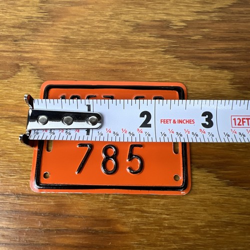 PLACA DE IDENTIFICACIÓN DE BICICLETA DE COLECCIÓN CASTOR OTOÑO 1967 - 68 B.F. - PA. 785 NOS LP15 - Imagen 3 de 6