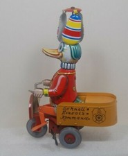 Vintage Tin Firefighter Duck Wind Up Germany