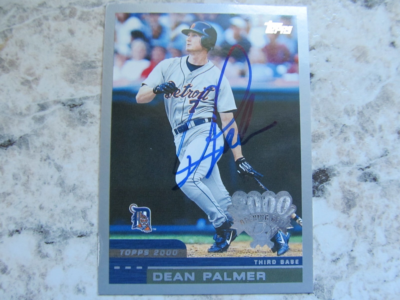 Tigers Dean Palmer Signed Autographed 2000 Topps Opening Day Mint