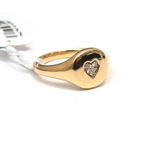 Nuovo anello DAVID YURMAN mini cuore mignolo in oro giallo 18 carati, diamante, misura 4,5 - Foto 2 di 9