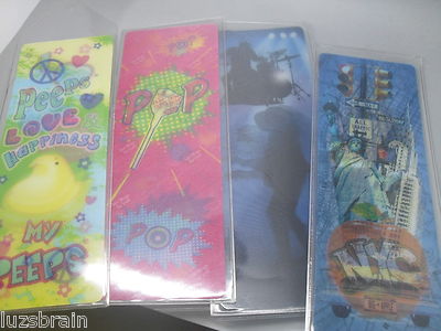 ISCREAM SHOP PEEPS NYC ROCK BAND DUMDUMD 3D PICTURE CHANGING BOOKMARK