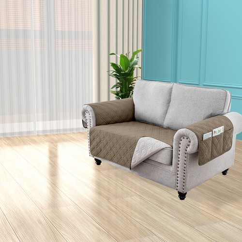 Waterproof Sofa Cover Quilted Non-slip Pet Protector Mat Chair Couch Slipcover - Picture 80 of 93