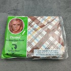 Dantrel Dan River Sheet Double Flat no iron Cotton Polyester Brown Retro Vtg NOS
