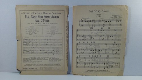 "Girl Of My Dreams" as perf. by WHITEY KAUFMAN & ORCH. 1927 Sheet Music - G - Picture 6 of 12