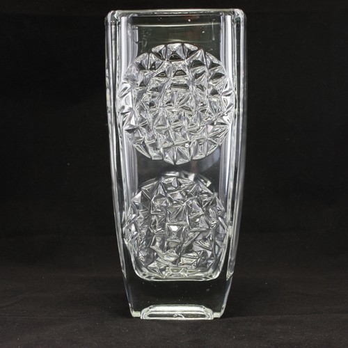 Vintage Sklo Union Clear Hobnail Vase Rudolf Jurnikl, Rudolfova Hut, 13237/230 - Picture 4 of 7