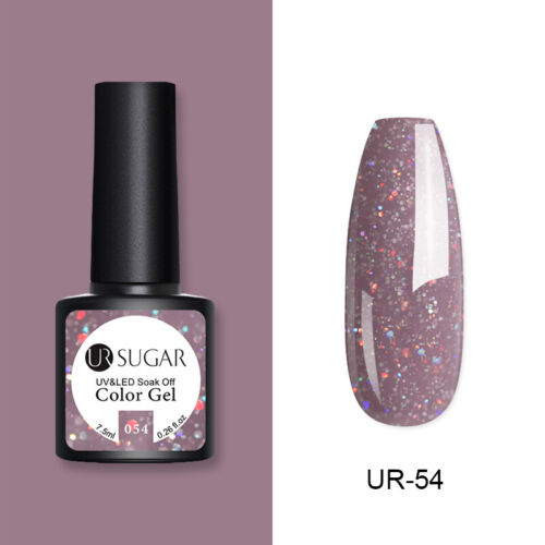 UR SUGAR 172 Colors UV Gel Polish Glitter Purple Top Base Gel Gel Varnish 7.5ml - Picture 51 of 119