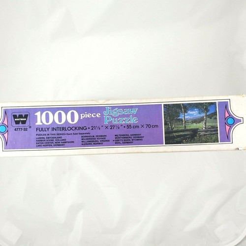 Vintage Whitman GREY'S BASIN, WY. 1000 piece 22" x 28" jigsaw puzzle Sealed New - 第 3/4 張圖片