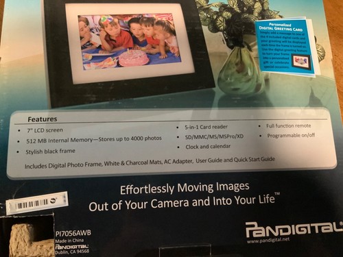 New digital Photo Frame 7” Pandigital 512 mb free shipping - Picture 8 of 8
