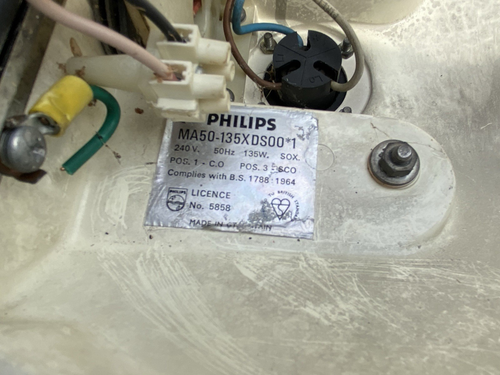 1978 MK1 PHILIPS MA50 STREET LIGHT LANTERN 135W SOX WITH LAMP PHOTOCELL SODIUM - Picture 6 of 13