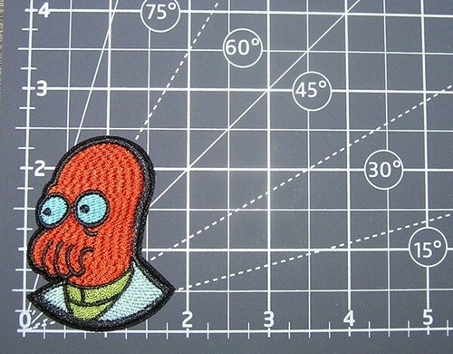 Zoidberg Futurama Figur bestickt Bügelbild Patch 1,75" x 2,25" - Bild 2 von 4