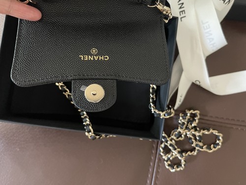 New Authentic Chanel Crossbody Caviar Mini Bag - Picture 10 of 18