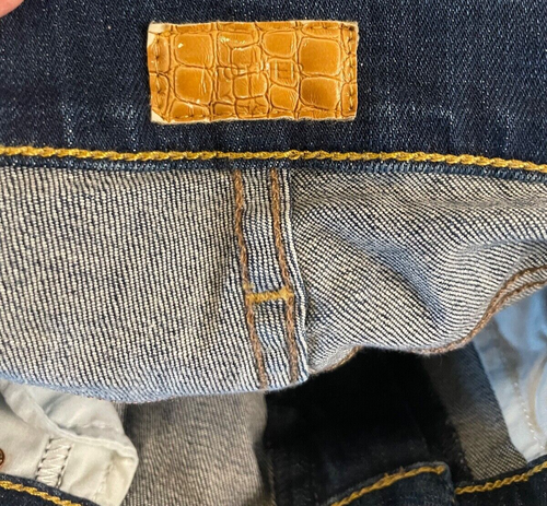 Mother Dark Blue Tequila Truth Denim The Dropout Cotton Blend Jeans USA Size 28 - Picture 7 of 13