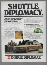 Dodge Diplomat Wagon & Wolfschmidt Vodka 1978 Vintage Print Advertisements