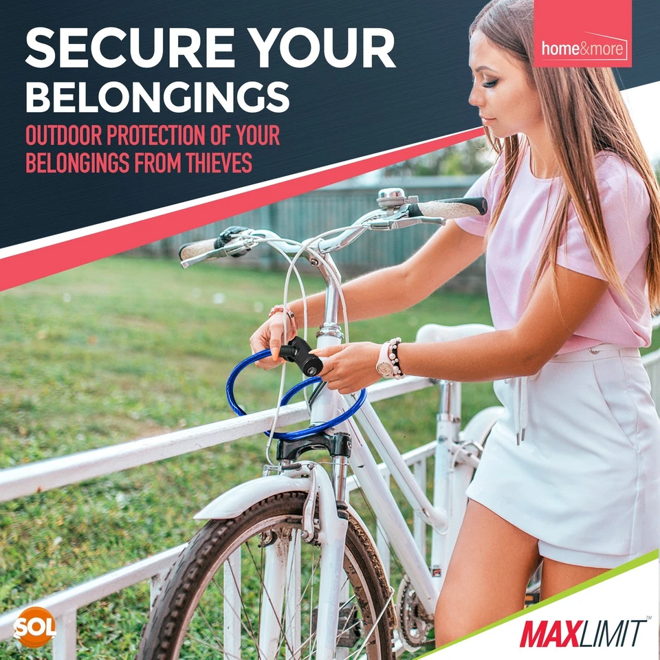 Hot Strong Steel Bicycle Security Chain with Keys - Heavy Duty 650mm Bike Lock C - Image 2 of 4