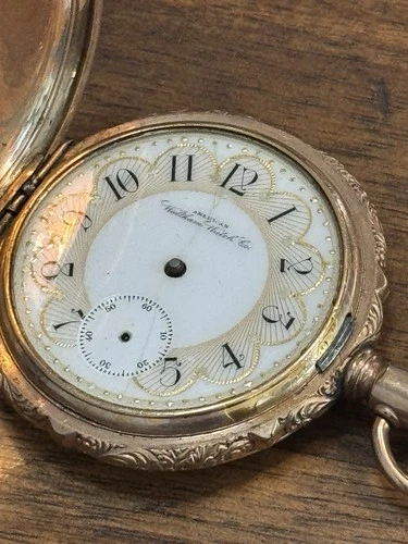 Antique Waltham Pocket Watch 17 Jewel Dueber Gold Filled Case Parts/Repair