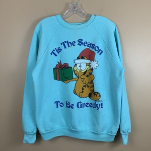 90s GARFIELD スウェット　1994年　USA製　クリスマス　フロント 90s GARFIELD スウェット1994年USA製クリスマスフロント