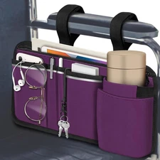 FINPAC Wheelchair Side Organizer Bag with Cup Holder with Pen Slot for Walkers