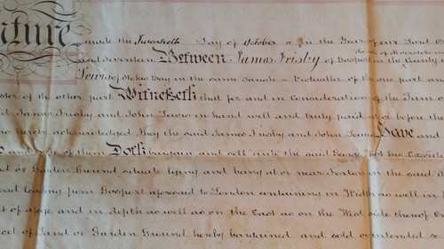 1817 GEORGE III 19TH C VELLUM INDENTURE LEASE - GOSPORT ALVERSTOKE HAMPSHIRE - Picture 5 of 11