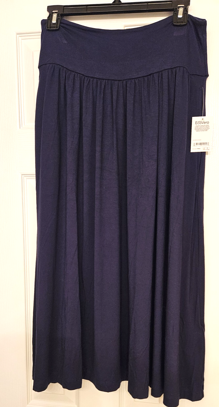 Amazon Essentials Women's Navy Blue Casual Pullon Skirt with Pockets Size Medium