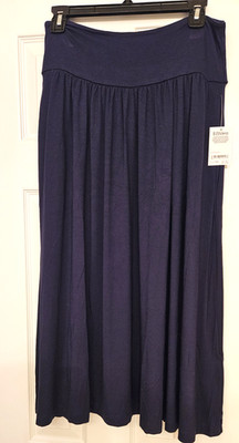 Amazon Essentials Casual Pull on Skirt w/ Pockets Woman's Size Medium Blue