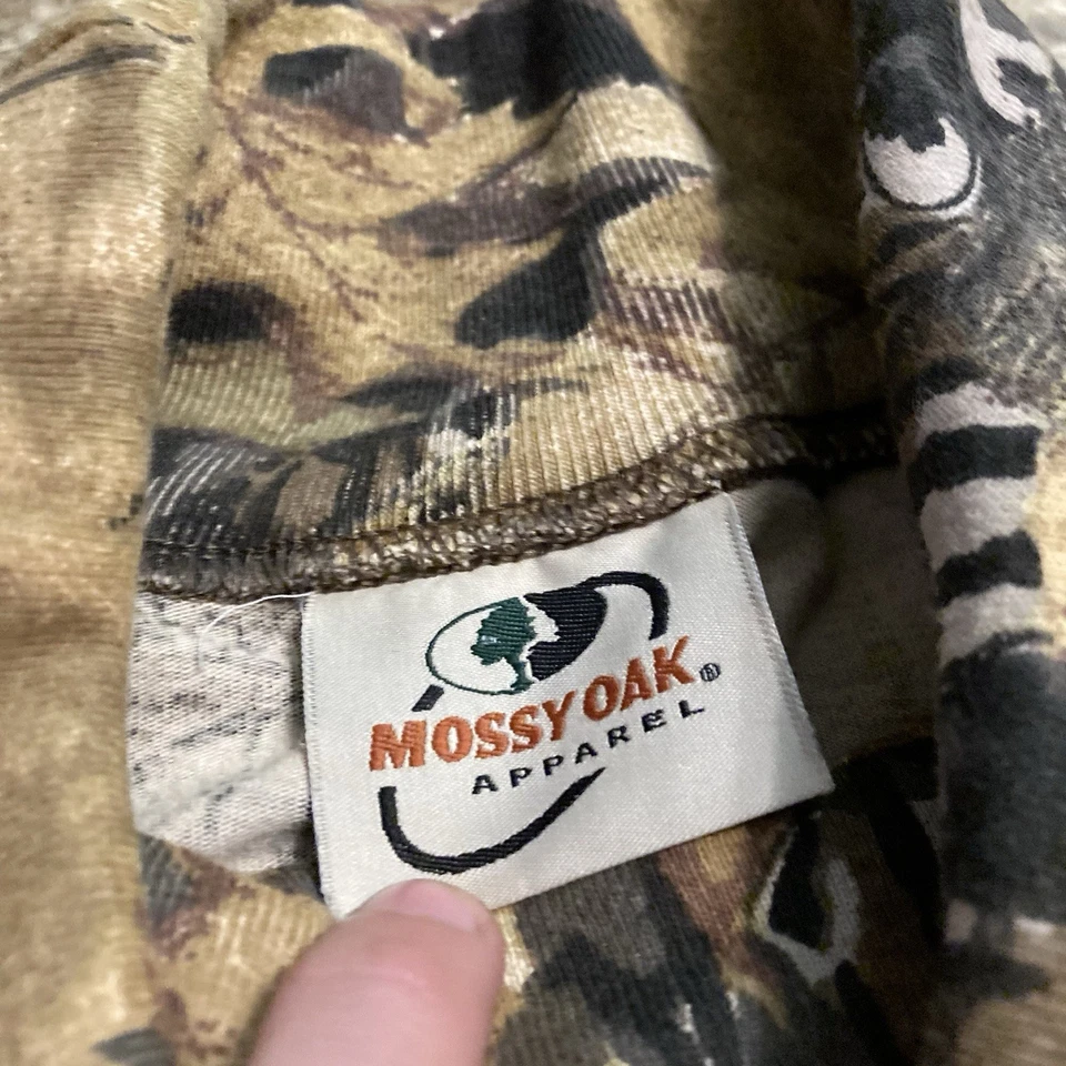 Vintage Mossy Oak Turtle Neck Long Sleeve Camouflage Shirt 2XL Hunting USA - Image 4 of 4