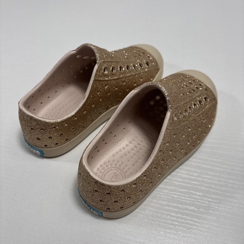 Native Shoes Jefferson Bling Kids Sz C11 Rock Salt Bling Slip On Clogs NEW - Picture 12 of 16