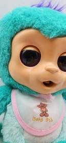 Fingerlings Care n Cuddles Interactive Baby Monkey Aubrey Teal Plush  13"