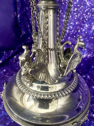 LISTER AND SONS SILVER CLAW FOOT CANDLEHOLDER 8" - Picture 9 of 13