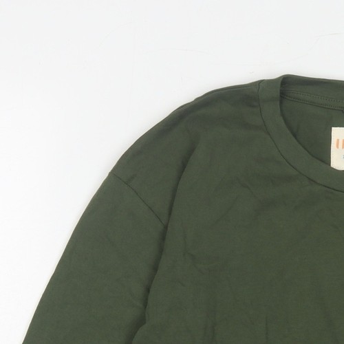 UNIQLO T-shirt uomo verde manica lunga basic M - Foto 5 di 12