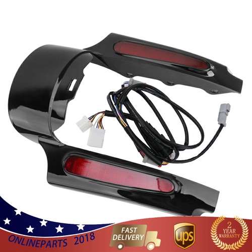 For Touring 2009-2013 Road King FLHR CVO Glide Rear Fender Fascia W/ LED Light - Picture 2 of 15