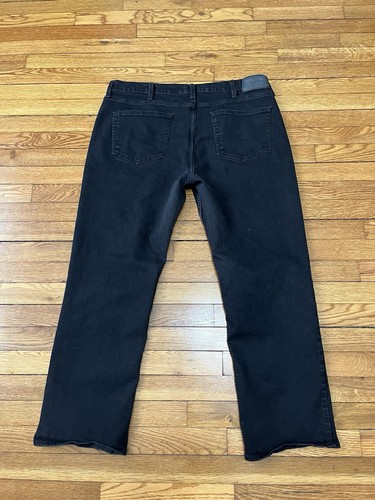 Signature Levi Strauss Black Straight Leg Jeans Men's Size 40x32 Classic Fit - Picture 3 of 5