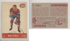1955-56 Parkhurst Babe Siebert (Name Misspelled as Seibert) #62 Rookie RC HOF