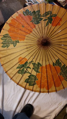 Bambus Reispapier Regenschirm - Bild 11 von 12