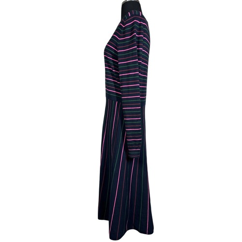 Boden Maria Knitted Midi Dress Long Sleeve Navy Pink Stripes D0775 Size 12 R - Picture 6 of 14