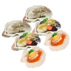  3 Pieces Artificial Food Props Lifelike Oysters Ornament Seafood