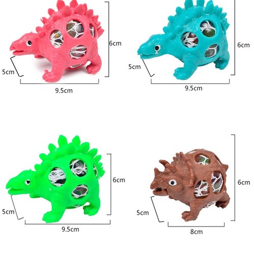 Dinosaur Dinosaur Mesh Ball Grape Toys Vent Dinosaur Squeezing Ball Kids - Photo 2/14
