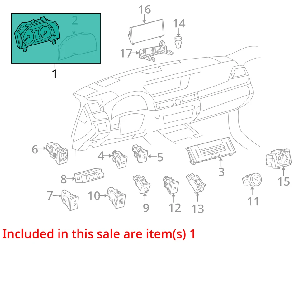 2015 LEXUS RC-F MPH FRONT DIGITAL DISPLAY SPEEDOMETER INSTRUMENT GAUGE CLUSTER - Image 3 of 4