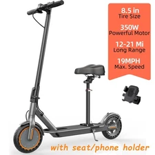 SIGRAVY 350W Electric Scooter for Adults 19MPH 21Mi Foldable w/phone holder, APP