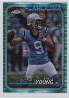 2024 Topps Chrome Aqua Sonar Refractor 7/199 Bryce Young #16 1oc2