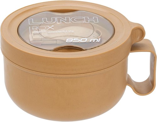 Microwave Bowl with Lids,Ramen Bowl,28oz Soup Mugs M, Khaki  - Bild 1 von 6