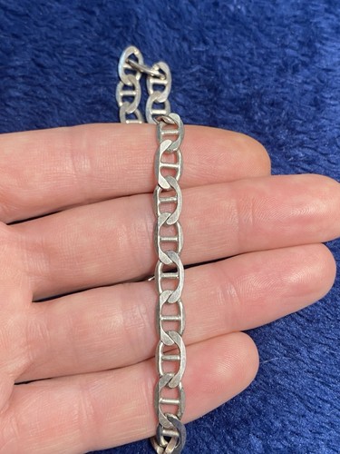 Vintage Italienisch Silber 925 Italien GM Mariner Kette Armband 9" Herren 10,3 Gramm - Bild 7 von 10