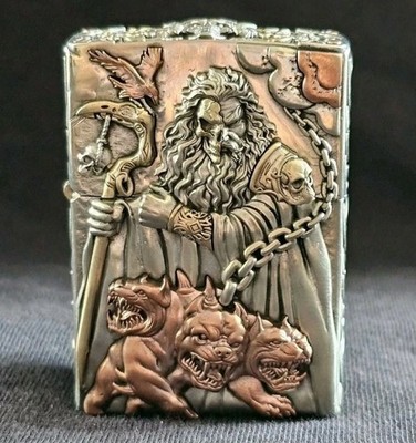 HADES CERBERUS UNTERWELT ''Welt der Toten'' Evil Feuerzeug mit zippo Inlay, neu
