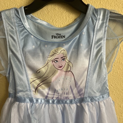Disney Frozen Elsa Blue Toddler Girl's Fancy Nightgown, Gown 3T - Picture 2 of 5