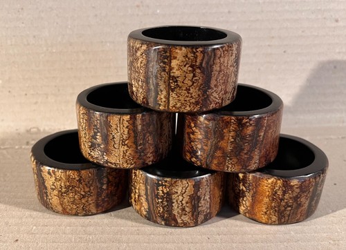 12 Stück Vintage Serviettenringe aus edlem Hartholz Handgefertigt - Bild 3 von 5