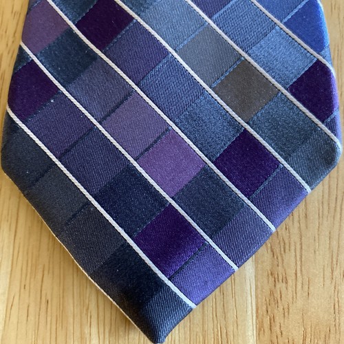 Corbata de seda Van Heusen para hombre multicolor a rayas a cuadros gruesa texturizada clásica - Imagen 14 de 21