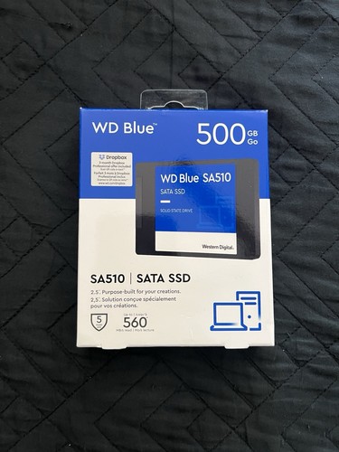 WD 500GB Blue SA510 SATA Internal Solid State Drive SSD WDS500G3B0A Sealed  - Picture 1 of 2