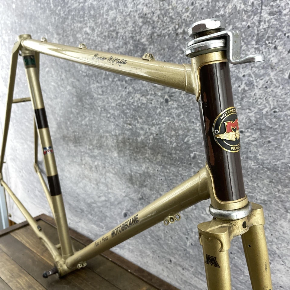 Cuadro de bicicleta de carretera Motobecane Super Mirage de colección 59 cm de alto Francia acero 700c 123 Foto 2 de 4